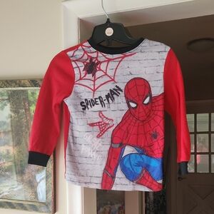 i10 Marvel Spider-Man Red and Black top flannel like soft